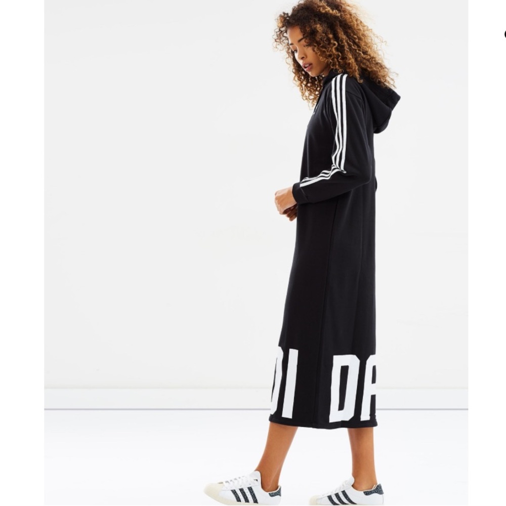 Adidas Originals Bold Age Hoodie Dress Black and White Size Small